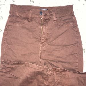 flared brown fashion nova jeans